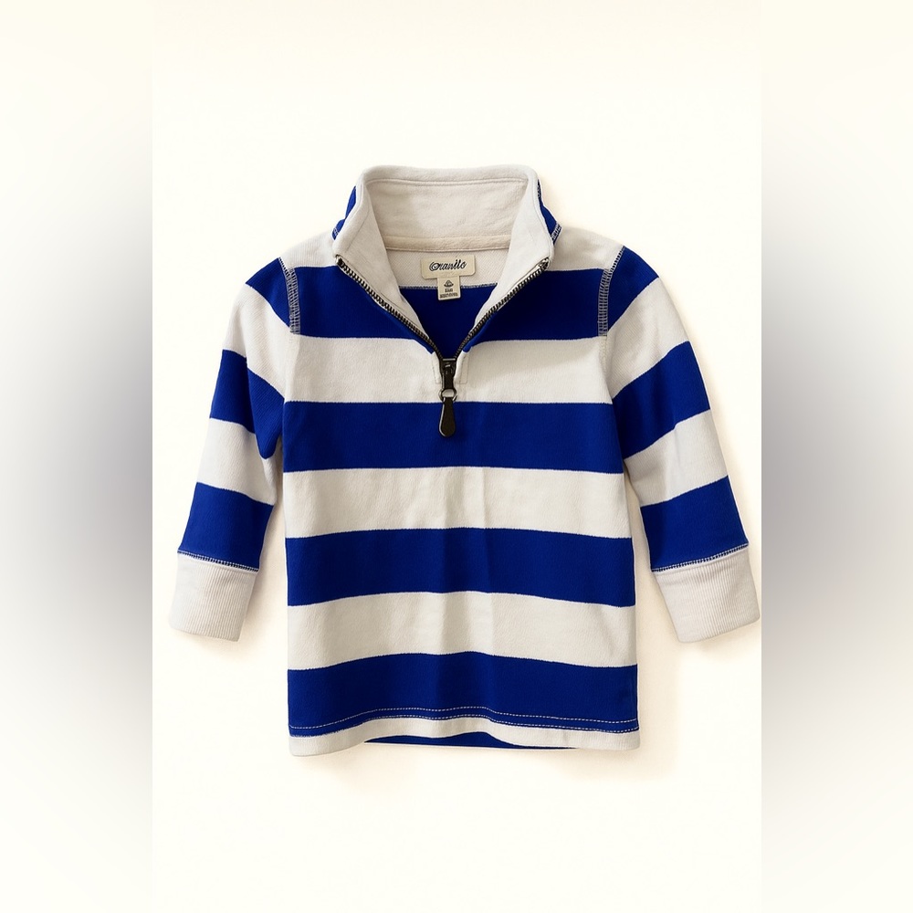 J. Crew Blue and White Striped Kids Pullover